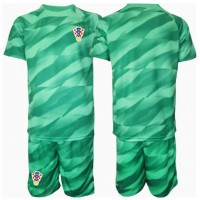 Camiseta Croacia Portero Segunda Equipación Replica Eurocopa 2024 para niños mangas cortas (+ Pantalones cortos)